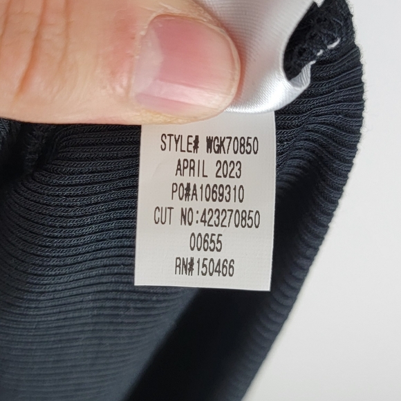 NWT 41 Hawthorn One Shoulder Fitted Midi Dress Ribbed Black Large - Picture 6 of 8